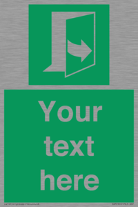 Custom sign safe condition door opens pulling left hand side